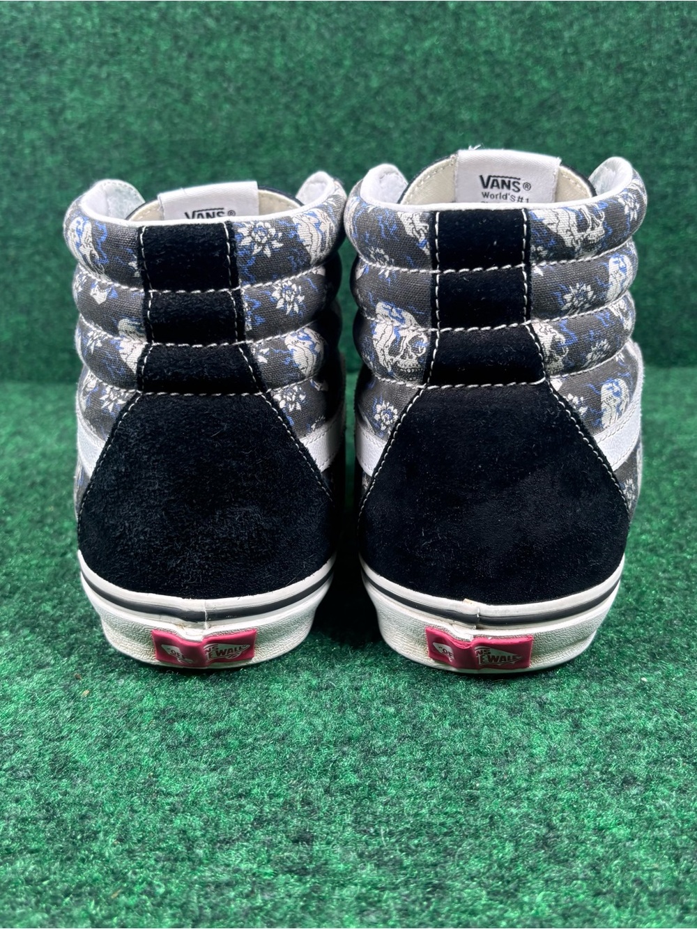 VANS Sk8-Hi Flash Skulls Black White High Top Men's Sneakers US 10.5 - Picture 4 of 6
